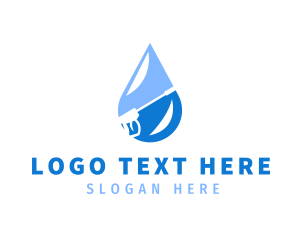 Cleaning Service - Droplet Pressure Washer logo design