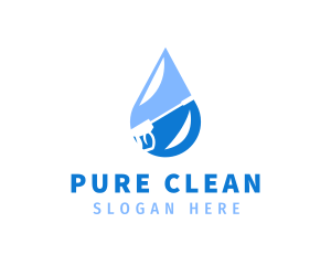 Droplet Pressure Washer logo design