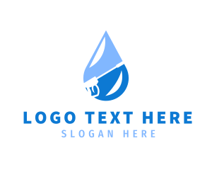 Cleaning Service - Droplet Pressure Washer logo design