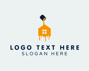 Contractor - Paint Bucket House logo design