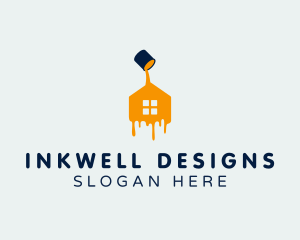 House - Paint Bucket House logo design