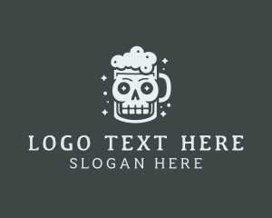 Skull - Beer Skull Mug logo design