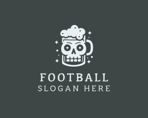 Beer Skull Mug Logo