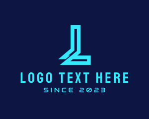 Technology - Modern Cyber Letter L logo design