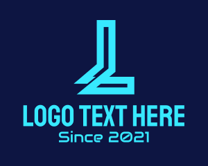 Letter L - Cyber Letter L logo design