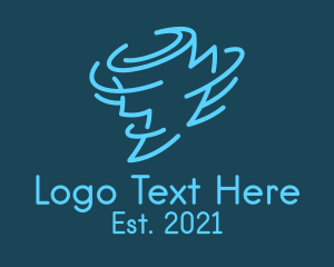 Lightning - Tornado Wind Weather logo design