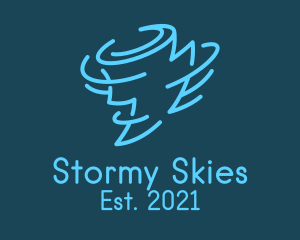 Tornado Wind Weather logo design