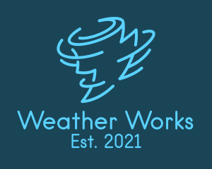 Meteorology - Tornado Wind Weather logo design