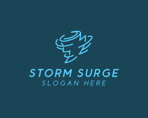 Tornado Wind Weather logo design