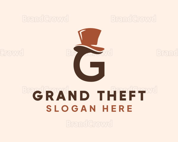 Gentleman Hat Letter G Logo