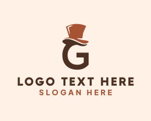 Letter G - Gentleman Hat Letter G logo design
