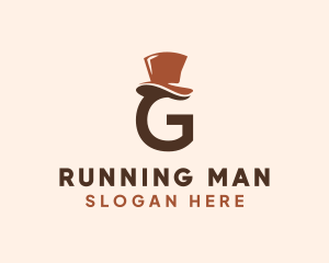 Gentleman Hat Letter G  Logo