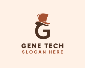 Gentleman Hat Letter G  logo design