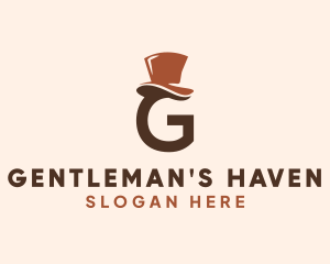 Gentleman Hat Letter G  logo design