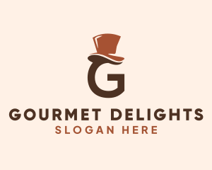 Gentleman Hat Letter G  logo design