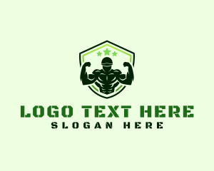 Weightlifting - Army Fitness Gym logo design