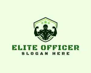 Officer - Army Fitness Gym logo design