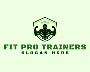 Army Fitness Gym Trainer logo design