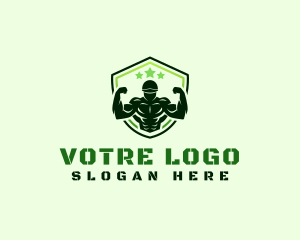 Military Training - Army Fitness Gym logo design