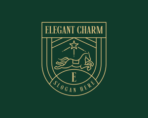 Elegant Horse Crest logo design