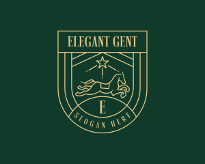 Elegant Horse Crest logo design