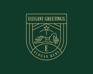 Elegant Horse Crest logo design