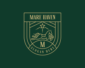 Mare - Elegant Horse Crest logo design