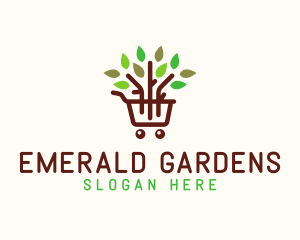 Gardening Shopping Cart logo design