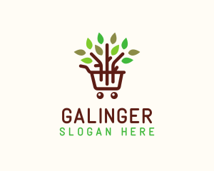 Supermarket - Gardening Shopping Cart logo design