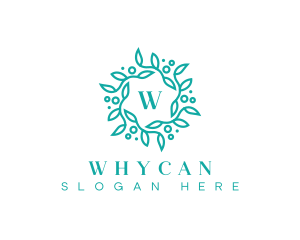 Hotel - Elegant Wreath Lettermark logo design