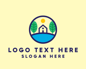 Eco - Sun Lake House logo design