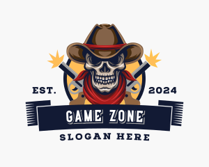 Skull Cowboy Gaming logo design