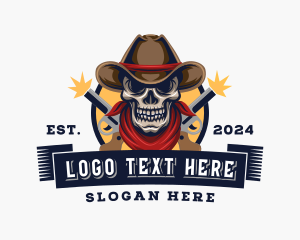 Skull Cowboy Gaming Logo