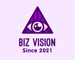 Triangular Mystic Eye logo design