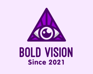 Triangular Mystic Eye logo design