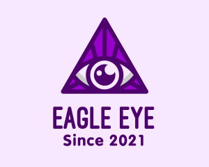 Triangular Mystic Eye logo design