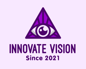 Triangular Mystic Eye logo design