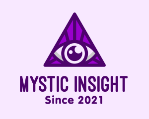 Triangular Mystic Eye logo design