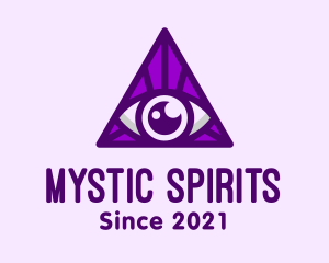 Triangular Mystic Eye logo design