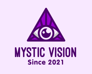 Triangular Mystic Eye logo design