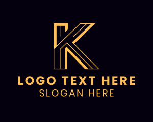 Vlogger - Maze Road Path Map Letter K logo design