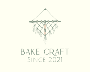 Woven Wall Hanging Macrame  logo design