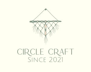 Woven Wall Hanging Macrame  logo design