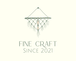 Woven Wall Hanging Macrame  logo design