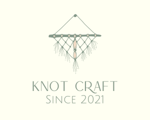 Woven Wall Hanging Macrame  logo design