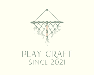 Woven Wall Hanging Macrame  logo design