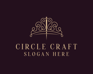 Crown Stitching Thread logo design