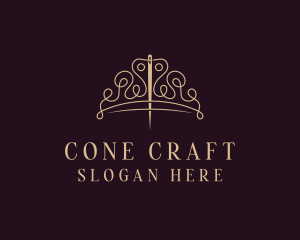 Crown Stitching Thread logo design