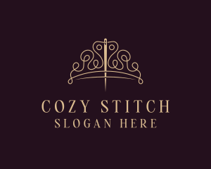 Crown Stitching Thread logo design