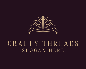 Crown Stitching Thread logo design